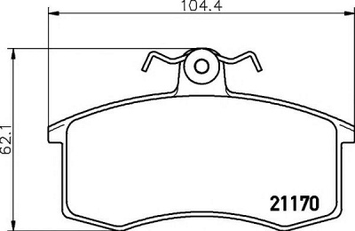 HELLA PAGID 8db355017731 -  Комплект тормозных колодок, дисковый тормоз